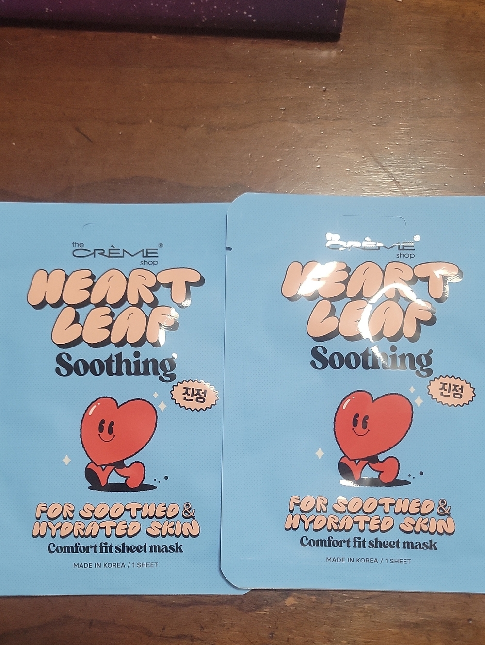 Creme shop heart leaf soothing sheet mask
